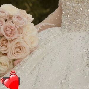 Elegant White Beaded Gown